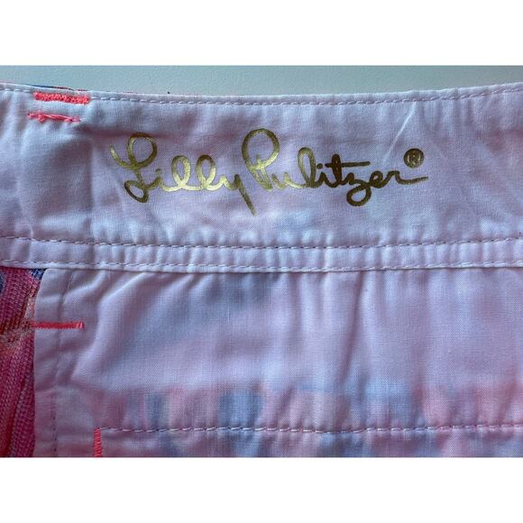 Lily Pulitzer The Walsh Short Cotton in Pink/ Blue Print Size 4 - Picture 6 of 6